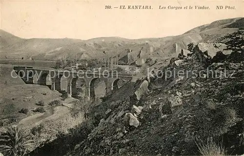 AK / Ansichtskarte El Kantara Les Gorges Viadukt Kat. Algerien
