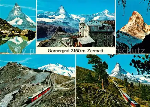 AK / Ansichtskarte Zermatt VS Gornergrat Riffelsee Matterhorn  Kat. Zermatt