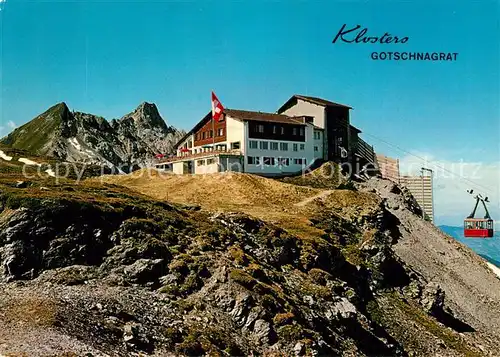 AK / Ansichtskarte Klosters GR Gotschnagrat Bergrestaurant Luftseilbahn Casanna Kat. Klosters