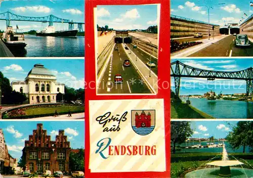 AK / Ansichtskarte Rendsburg Hafen Brunnen  Kat. Rendsburg