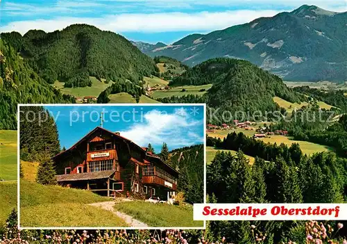 AK / Ansichtskarte Tiefenbach Oberstdorf Landschaftspanorama Allgaeuer Alpen Sesselalpe Alpengasthof Kat. Oberstdorf