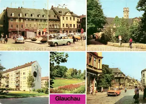 AK / Ansichtskarte Glauchau Markt Schloss Forderglauchau Strasse der Jugend Rosarium Dr Friedrich Strasse Kat. Glauchau