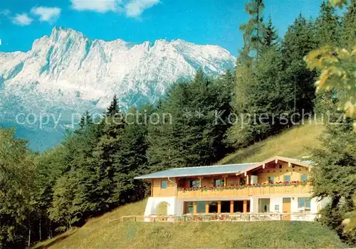 AK / Ansichtskarte Ramsau Berchtesgaden Berggaststaette Gerstreit mit Hochkalter Kat. Ramsau b.Berchtesgaden