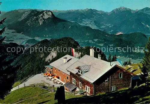 AK / Ansichtskarte Kufstein Tirol Vorderkaiserfeldenhuette mit Rofan und Karwendelgebirge Kat. Kufstein