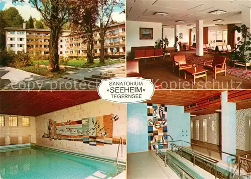 AK / Ansichtskarte Tegernsee Sanatorium Seeheim Foyer Hallenbad Wassertreten Kat. Tegernsee