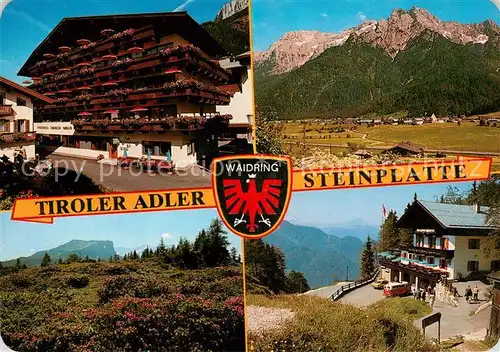AK / Ansichtskarte Waidring Tirol Sporthotel Tiroler Adler Alpengasthof Steinplatte Panorama Kat. Waidring