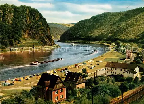 AK / Ansichtskarte St Goar Gasthaus Loreleyblick Rheinpartie Kat. Sankt Goar