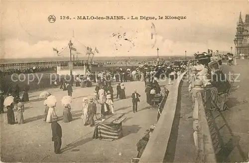 AK / Ansichtskarte Malo les Bains Strand Kiosque Kat. Dunkerque