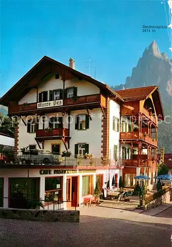 AK / Ansichtskarte Seis am Schlern Hotel Monte Pez Santnerspitze Kat. Siusi allo Sciliar Kastelruth Suedtirol