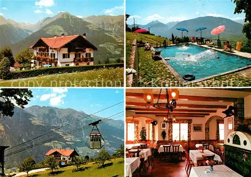 AK / Ansichtskarte Schenna Meran Gasthaus Pension Cafe Pichler Schwimmbad Kat. Italien