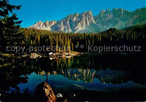 AK / Ansichtskarte Latemar Lago di Carezza Kat. Dolomiten Suedtirol