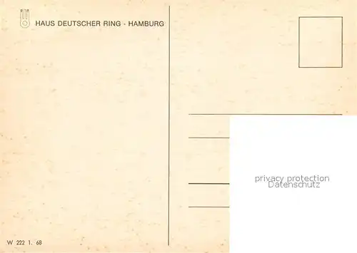 AK / Ansichtskarte Hamburg Haus deutscher Ring Kat. Hamburg