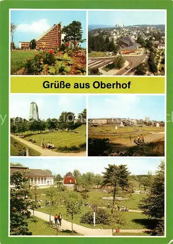 AK / Ansichtskarte Oberhof Thueringen Interhotel Panorama Gaststaette Oberer Hof FDGB Erholungsheim Rennsteig Kurpark Kat. Oberhof Thueringen