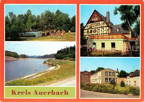 AK / Ansichtskarte Bergen Auerbach Ferienheim Streuberg Falkenstein Talsperre Jugendherberge Thomas Muentzer Werda Teilansicht Kat. Bergen Auerbach