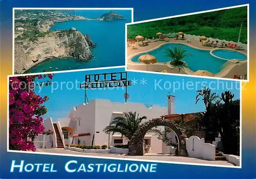 AK / Ansichtskarte Panza Ischia Hotel Castiglione Swimming Pool Kueste Fliegeraufnahme