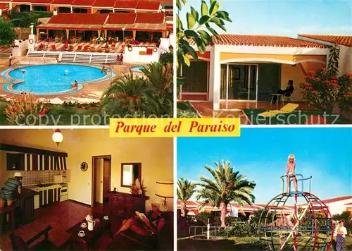AK / Ansichtskarte Playa del Ingles Gran Canaria Parque del Paraiso Bungalow Swimming Pool Kinderspielplatz Kat. San Bartolome de Tirajana