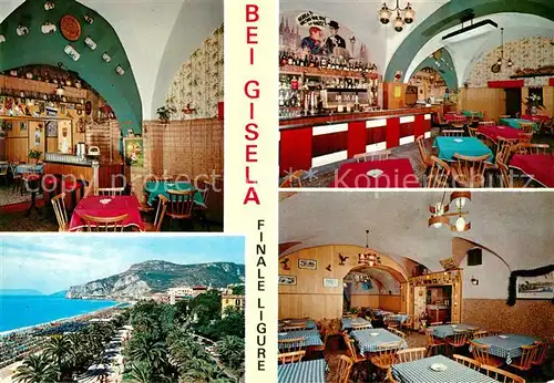 AK / Ansichtskarte Finale Ligure Gastwirtschaft Cafe Gisela Panorama Kueste