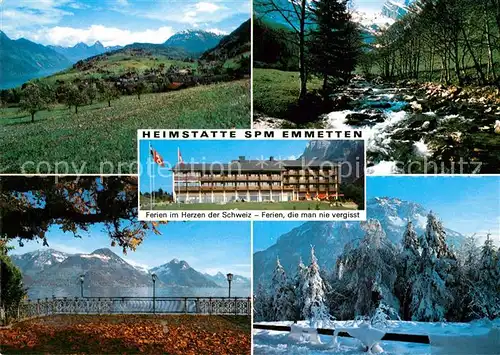 AK / Ansichtskarte Emmetten Heimstaette SPM Landschaftspanorama Alpen Kat. Emmetten