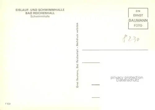 AK / Ansichtskarte Bad Reichenhall Eislauf  und Schwimmhalle Kat. Bad Reichenhall