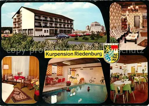 AK / Ansichtskarte Bad Fuessing Kurpension Riedenburg Gastraum Hallenbad Kat. Bad Fuessing