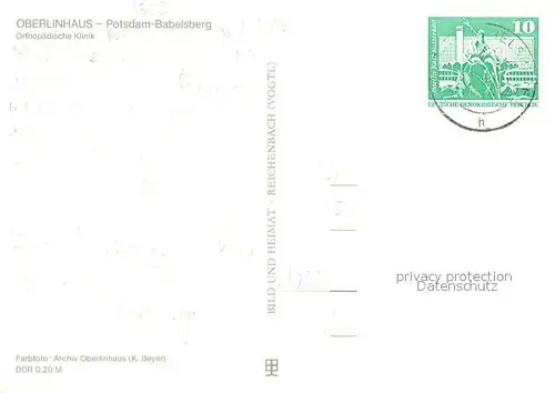 AK / Ansichtskarte Babelsberg Oberlinhaus Orthopaedische Klinik Kat. Potsdam