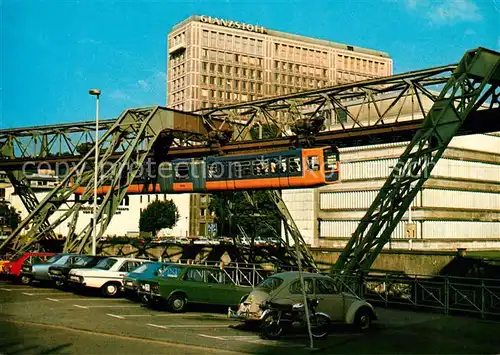 AK / Ansichtskarte Elberfeld Wuppertal Schwebebahn Glanzstoffhochhaus Kat. Wuppertal