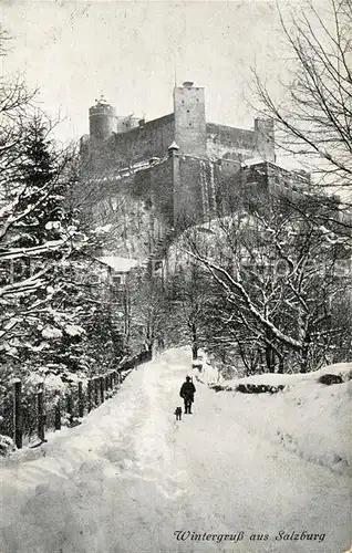 AK / Ansichtskarte Salzburg Oesterreich Burg im Winter Kat. Salzburg