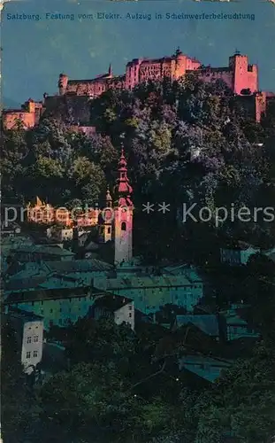 AK / Ansichtskarte Salzburg Oesterreich Festung vom Aufzug gesehen  Kat. Salzburg