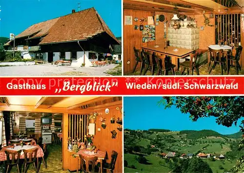 AK / Ansichtskarte Wieden Schwarzwald Gasthaus Cafe Bergblick Kat. Wieden