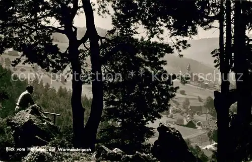 AK / Ansichtskarte Warmensteinach Blick vom Hoellfelsen Kat. Warmensteinach Fichtelgebirge