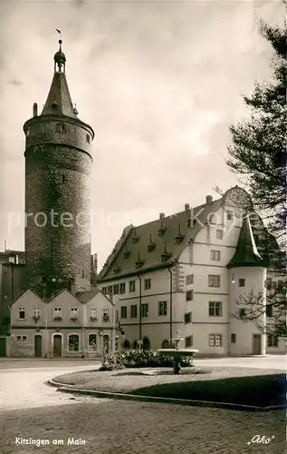 AK / Ansichtskarte Kitzingen Main Runder Turm Kat. Kitzingen