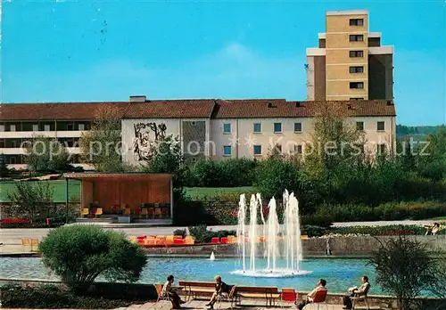 AK / Ansichtskarte Bad Schussenried Moorheilbad Park Sanatorium Springbrunnen Oberschwaebische Barockstrasse Kat. Bad Schussenried