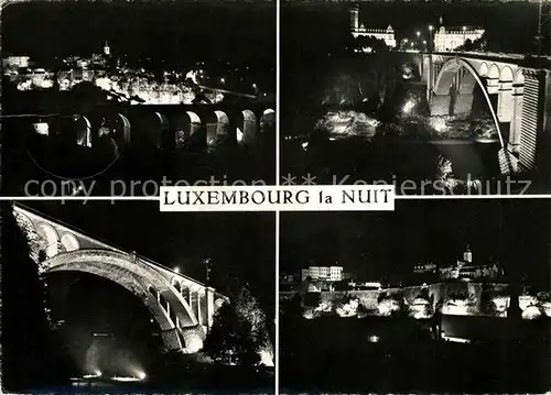 AK / Ansichtskarte Luxembourg Luxemburg la nuit Pont Kat. Luxembourg