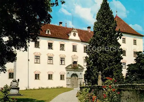 AK / Ansichtskarte Wolfegg Schloss Renaissancebau 16. Jhdt. Mariensaeule Fassade Kat. Wolfegg