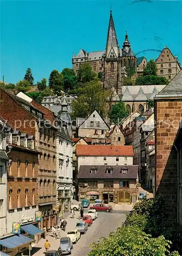 AK / Ansichtskarte Marburg Lahn Gutenbergstrasse mit Schloss Kat. Marburg