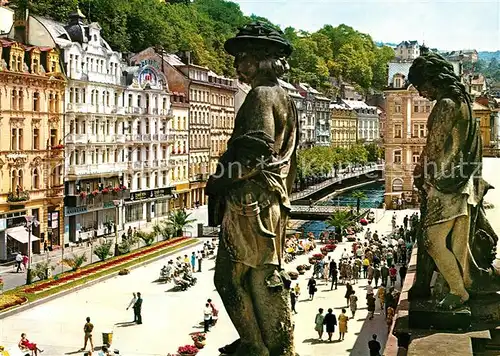 AK / Ansichtskarte Karlovy Vary Kolonada Kolonnade Statuen Kat. Karlovy Vary Karlsbad