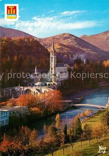 AK / Ansichtskarte Lourdes Hautes Pyrenees Basilique Gave de Pau Kat. Lourdes