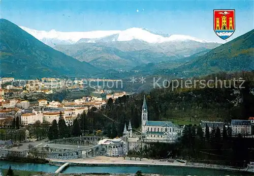 AK / Ansichtskarte Lourdes Hautes Pyrenees Situation des Sanctuaires le Gave Kat. Lourdes