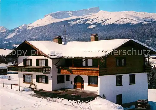 AK / Ansichtskarte Riezlern Kleinwalsertal Vorarlberg Gaestehaus Ebert Winter Kat. Mittelberg