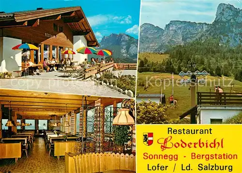 AK / Ansichtskarte Lofer Restaurant Loderbichl Sonnegg Bergstation Kat. Lofer