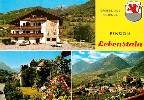 AK / Ansichtskarte Schenna Meran Pension Lebenstain Panoramen Kat. Italien