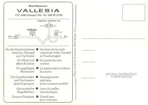 AK / Ansichtskarte Gampel Motel Vallesia Kat. Gampel