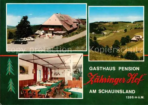 AK / Ansichtskarte Schauinsland Gasthaus Pension Zaehringer Hof Kat. Oberried