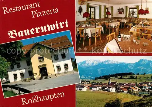 AK / Ansichtskarte Rosshaupten Forggensee Restaurant Pizzeria Bauernwirt Kat. Rosshaupten