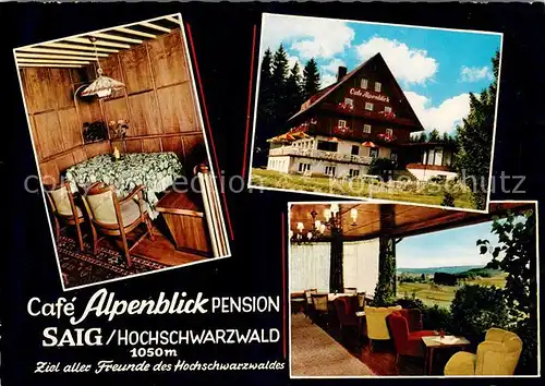 AK / Ansichtskarte Saig Schwarzwald Cafe Pension Alpenblick Kat. Lenzkirch