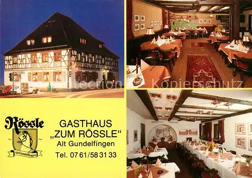 AK / Ansichtskarte Gundelfingen Breisgau Gasthaus Zum Roessle Kat. Gundelfingen