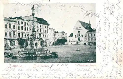 AK / Ansichtskarte Olmuetz Olomouc Marktplatz Denkmal Kat. Olomouc