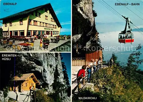 AK / Ansichtskarte Ebenalp Berggasthaus Eremitenhuesli Wildkirchli Bergbahn Kat. Ebenalp