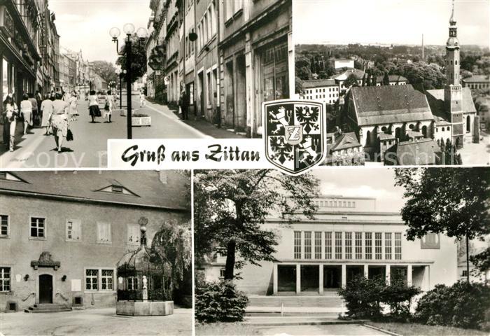 AK / Ansichtskarte Zittau Fussgaengerzone Bautzner Strasse ...