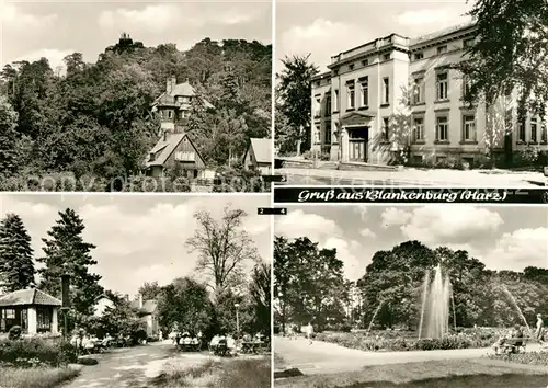 AK / Ansichtskarte Blankenburg Harz Grossvater Felsen und Gaststaette Grossvater Kurpark Teufelsbad Thiepark Kat. Blankenburg